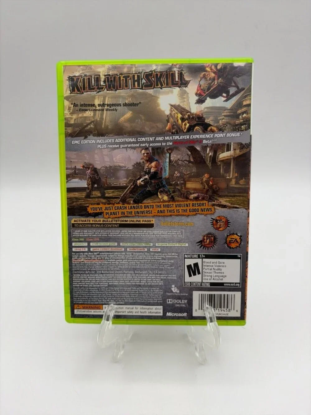 Bulletstorm Epic Edition (Microsoft Xbox 360) Game CIB Complete Tested